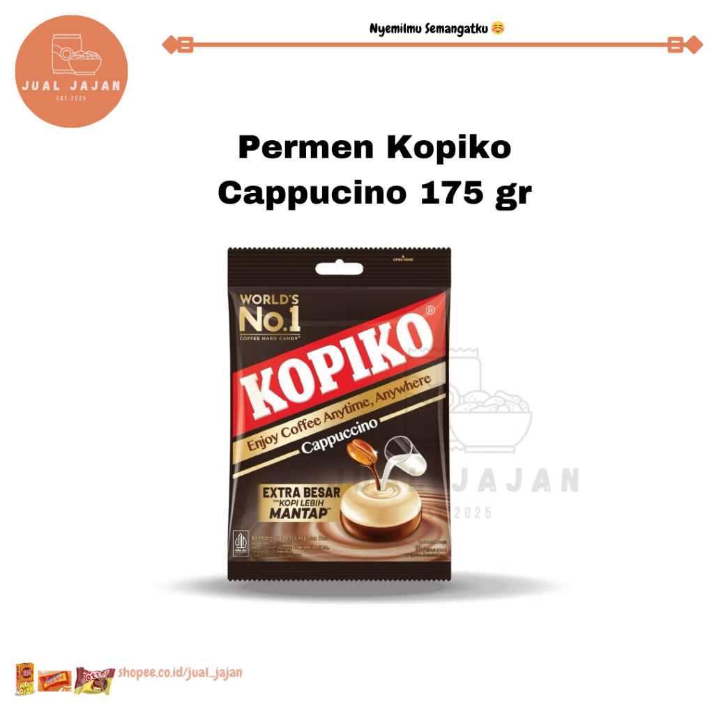 

Permen Kopiko Cappucino Candy / Permen rasa Kopi Cappucino / Permen rasa kopi susu