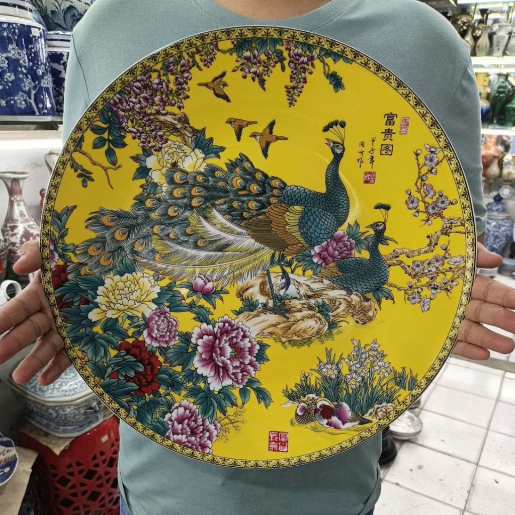 Piring keramik pajangan dinding 40cm