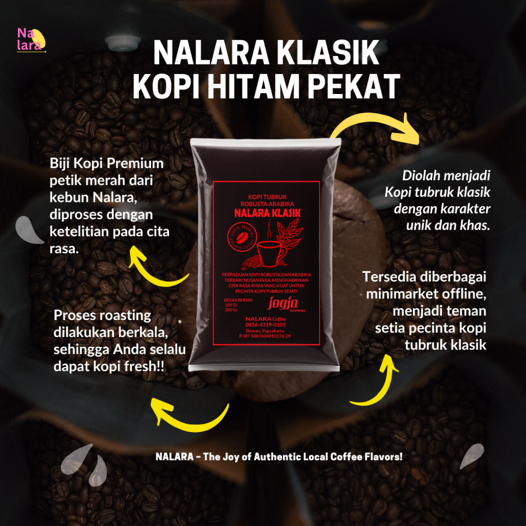 

Kopi Hitam Pekat Bubuk Murni Robusta Arabika – Nalara Coffee Klasik Premium