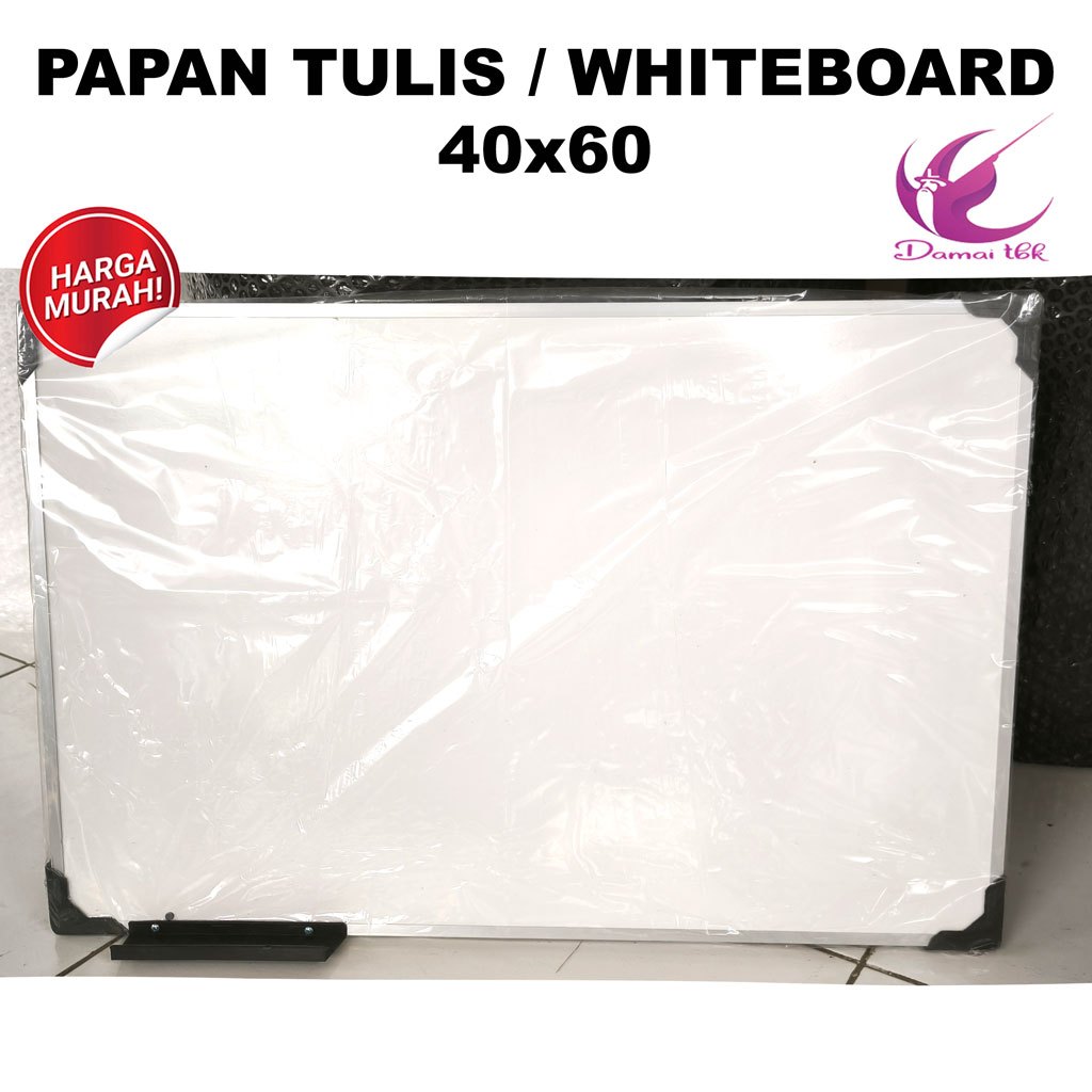 

Papan Tulis / Whiteboard 40x60 Belakang Hitam Non Magnetic