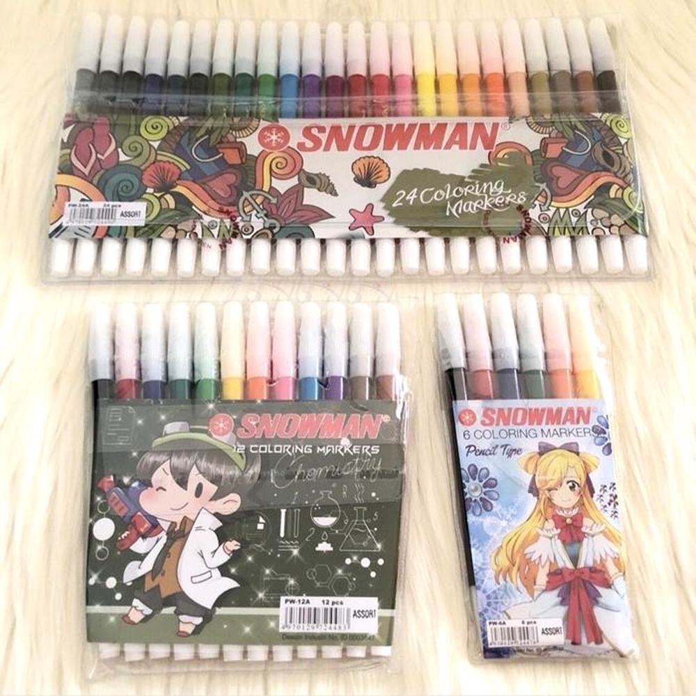 

COD Joy KTB Spidol Snowman Set - Spidol Snowman Marker set 24 warna / Snowman Coloring Marker