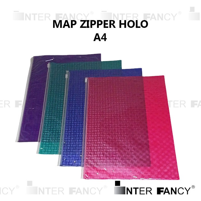 

Map Dokumen Plastik Zipper Holo. Ukuran A4. Berfungsi untuk menyimpan dokumen atau benda lainnya. Bahan Plastik. Terdiri dari 4 warna.