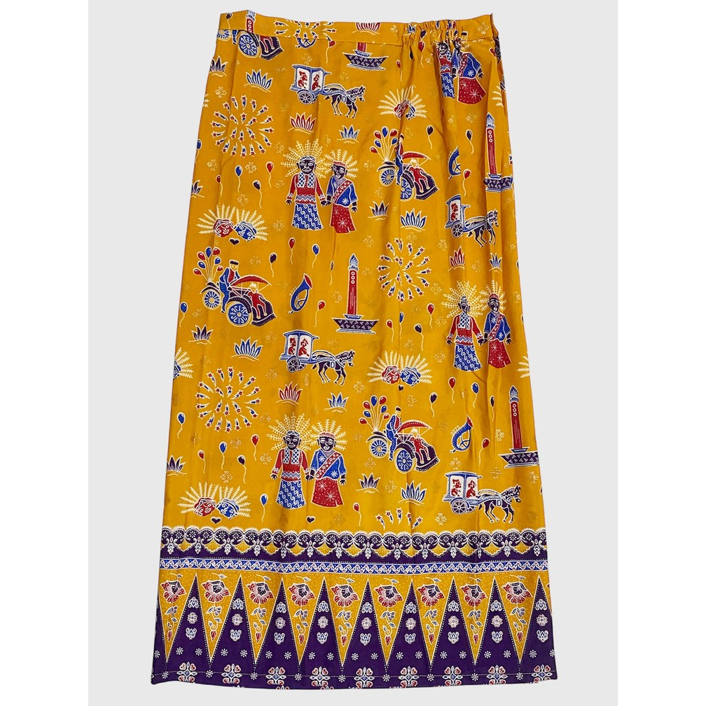rok motif betawi ondel ondel