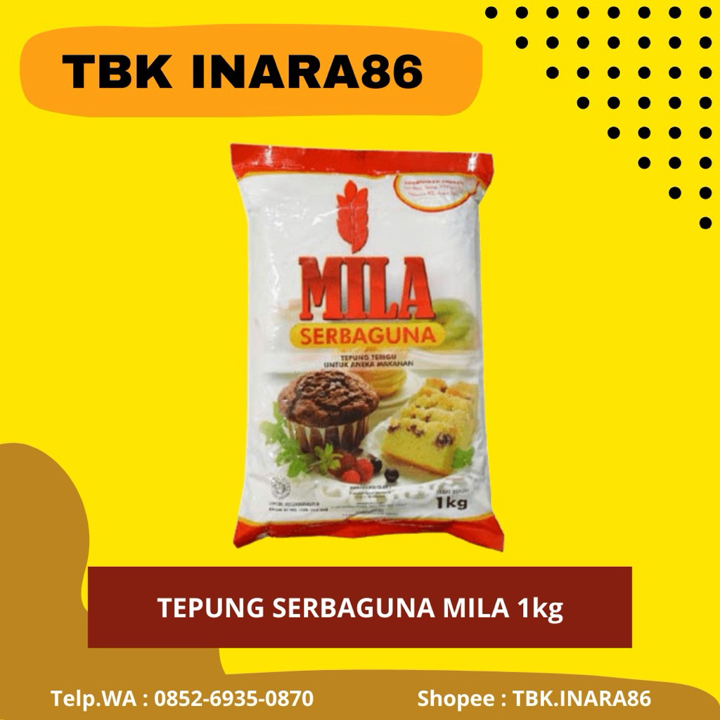 

Tepung Terigu Mila Serbaguna 1kg – Cocok untuk Gorengan, Kue, Roti