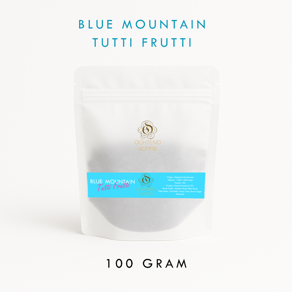

Ochtend Koffie Kopi Arabica Blue Mountain Tutti Frutti 100g