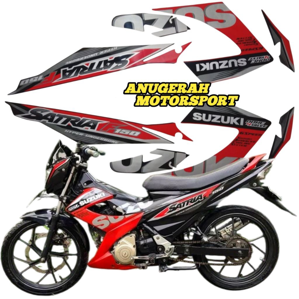 striping stiker lis Satria Fu facelift FL 2015 merah hitam