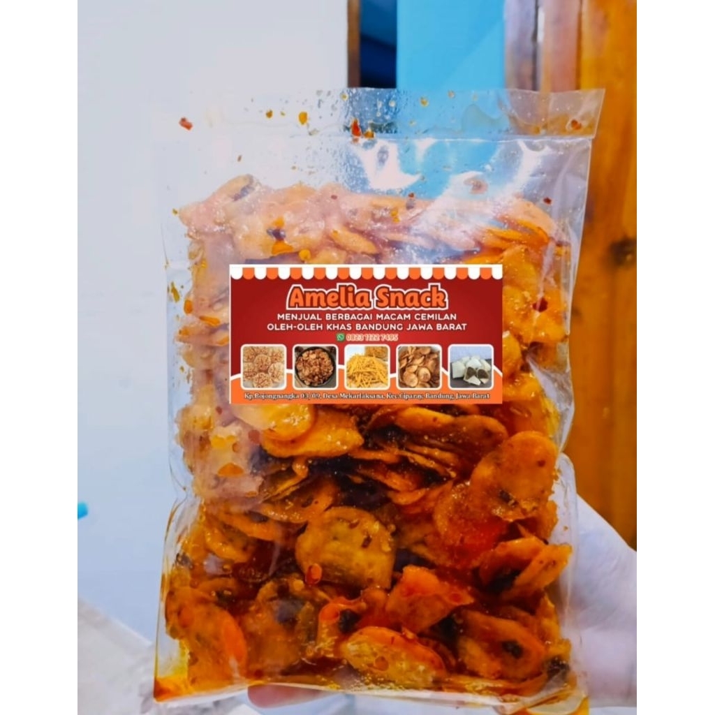 

seblak kemplang Oren extra pedas/daun jeruk isi 250gr