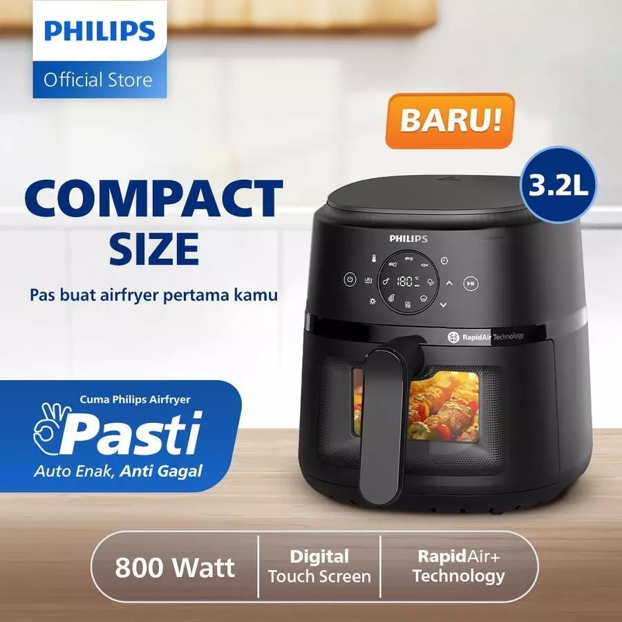 PHILIPS Air Fryer Low Watt 800 W Transparan Airfryer NA120/00 NA211/00 NA221/00 NA221/10