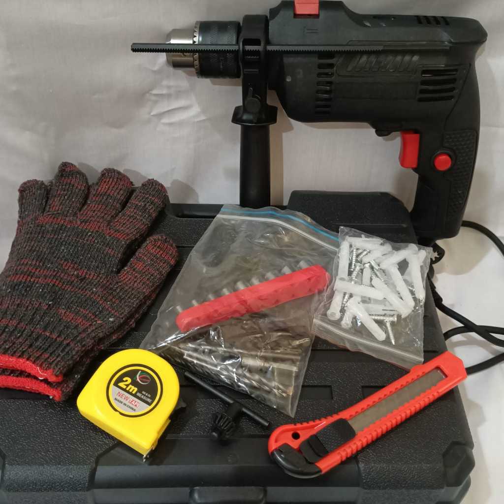 mesin bor koper jld 13mm j8013 lengkap mata bor listrik bor tembok jld