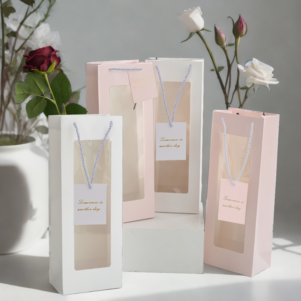 

Paper Bag Tali Souvenir Hampers Gift Packaging / Window Mika Premium Tenteng Paperbag Jendela Mika