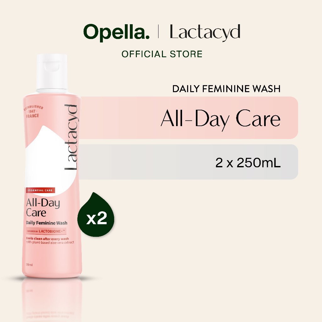 Lactacyd All Day Care Feminine Wash 2x250mL - Pembersih Kewanitaan untuk Melindungi dari Gatal dan I