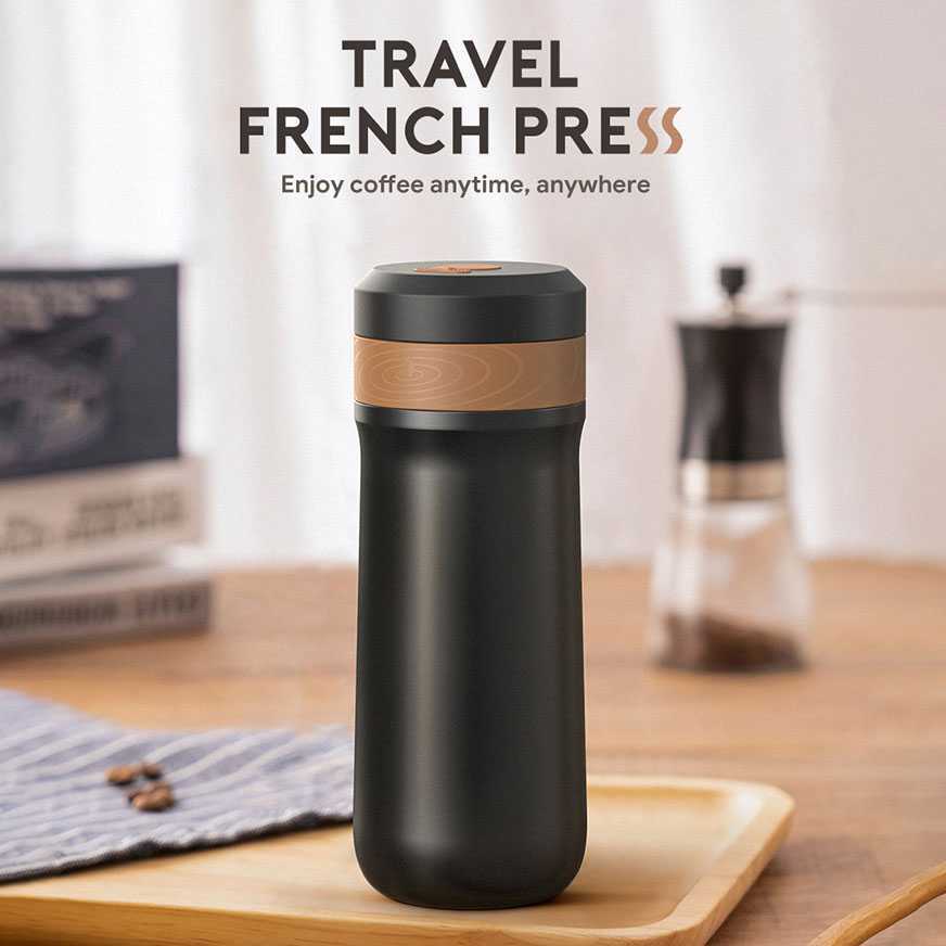 (TERLARIS) TEKOVI Travel Mug Kopi Portable French Press Coffee Maker 320ml - FK11 / iCafilas