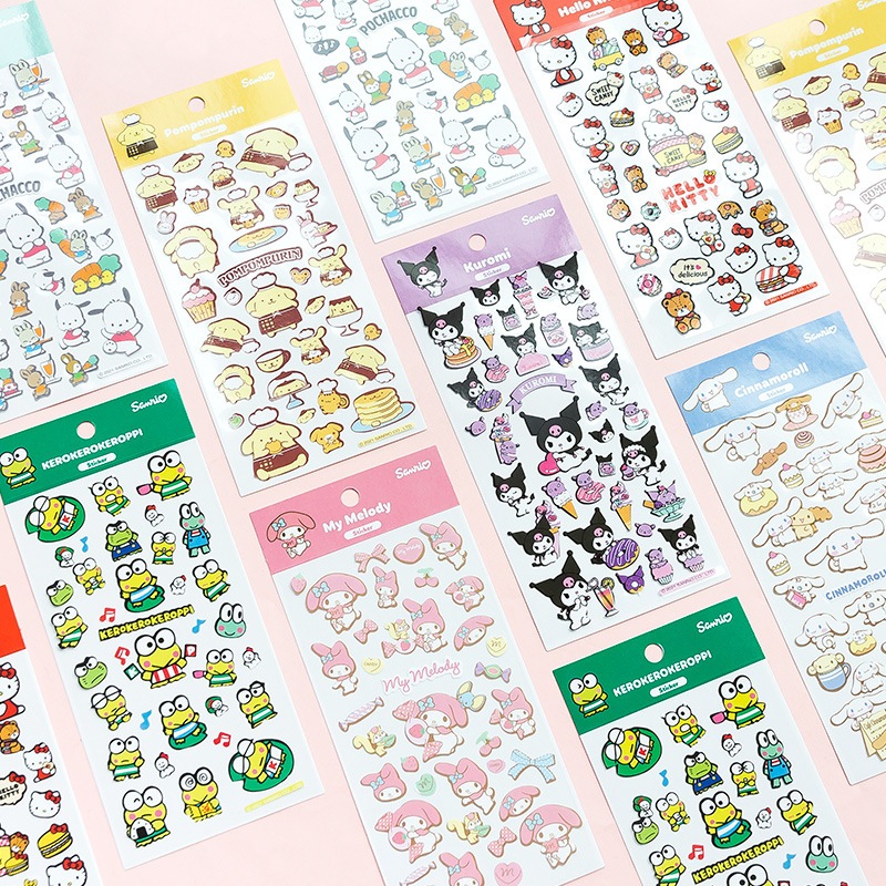 

Sticker Sanrio Kuromi My Melody Pompompurin Cinnamoroll Keroppi Hello Kitty Pochacco Sticker Tempel Sticker Bergambar
