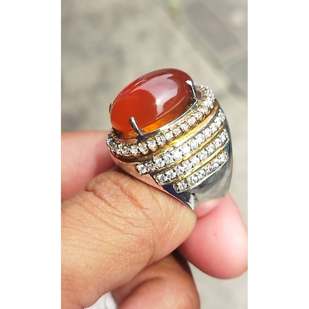 cincin natural batu red raflesia bengkulu