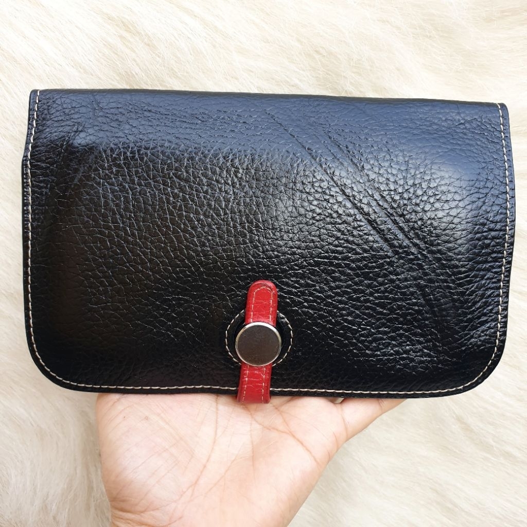 Dompet Wanita Model Unik Kulit Asli Hitam