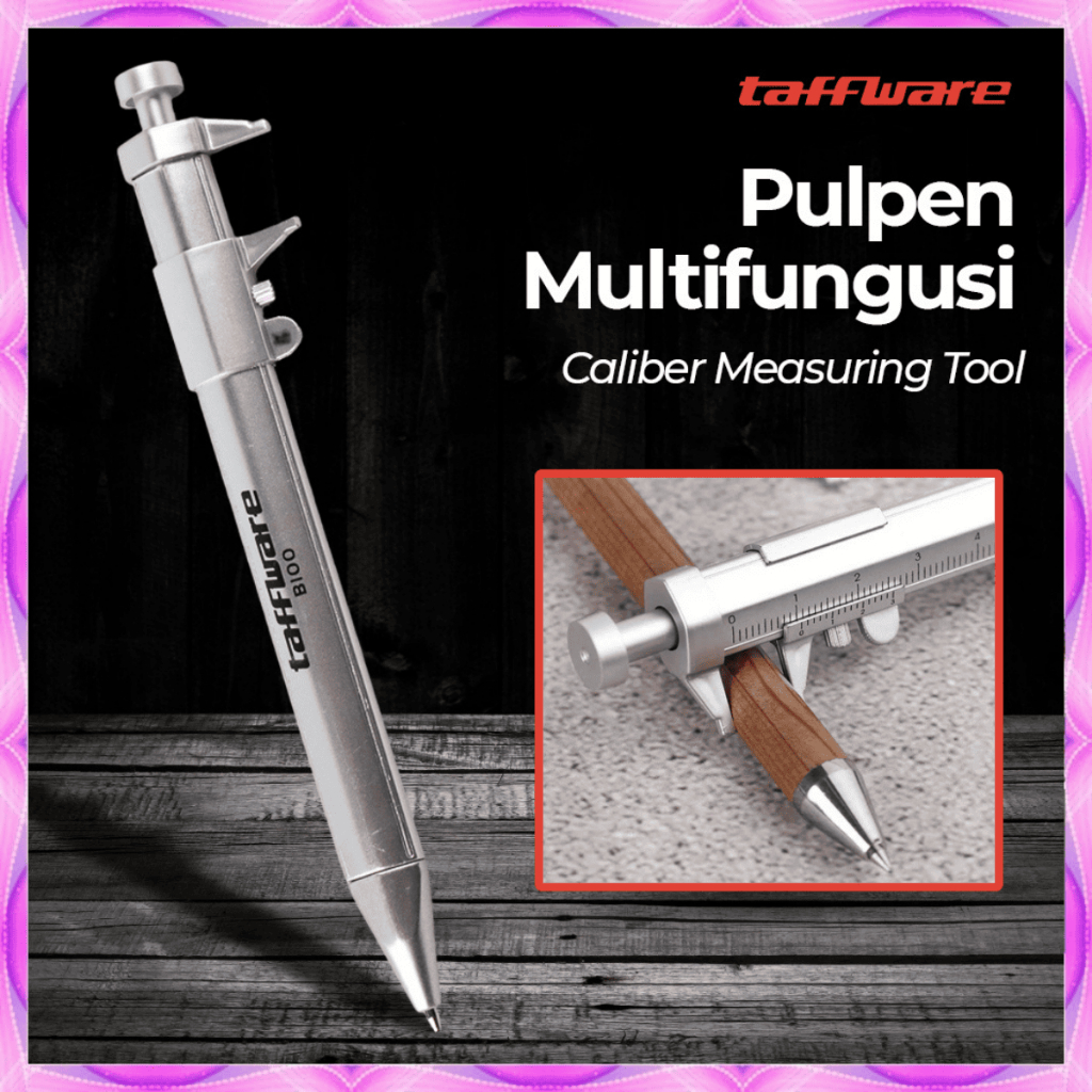 

Pulpen Jangka Sorong Pena Sigmat Vernier Caliper Pen Tulis Mistar Ukur / Pulpen Sigmat Pena Bolpoin