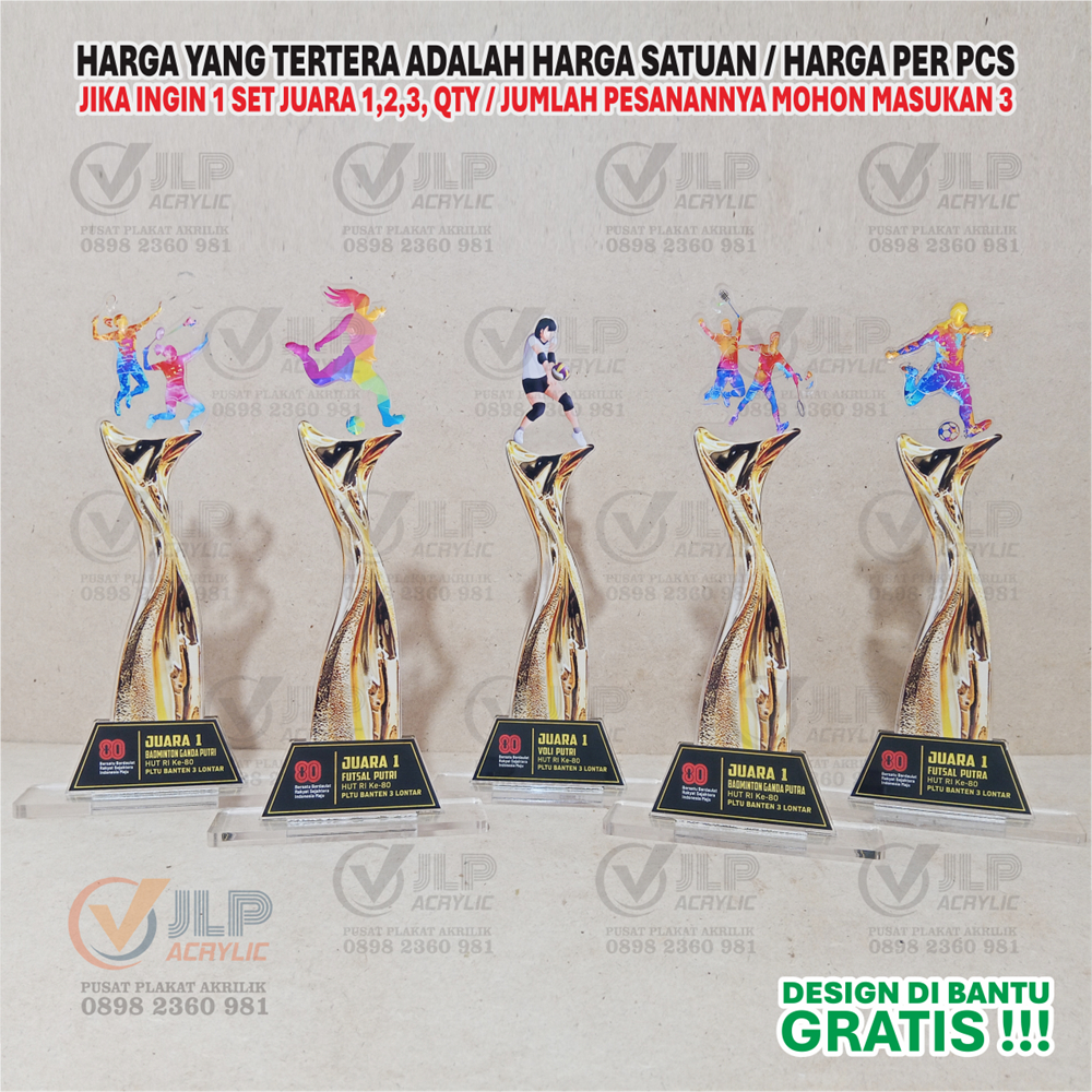 PIALA BADMINTON, TROPY BADMINTON, TROPI BADMINTON, TROPHY BADMINTON, PIALATROPY BADMINTON, PLAKAT BA
