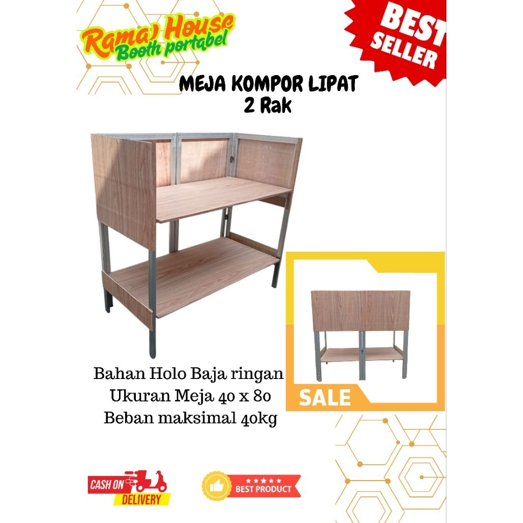 Meja kompor lipat, meja kompor, meja lipat,