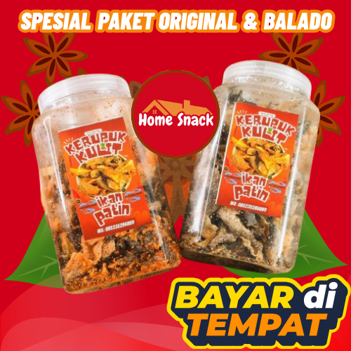 

Kerupuk Kulit Ikan Patin 2 Toples Rasa Original & Balado/ Toples Ekonomis 250 Gram