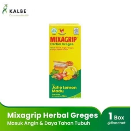 

NEW MIXAGRIP HERBAL GREGES 1 Box 6 Sachet FREE BOX