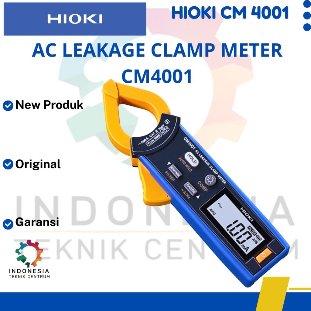 HIOKI CM4001KIT AC LEAKAGE CLAMP METER 600A AC / TANG AMPER / CLAMP AMPER