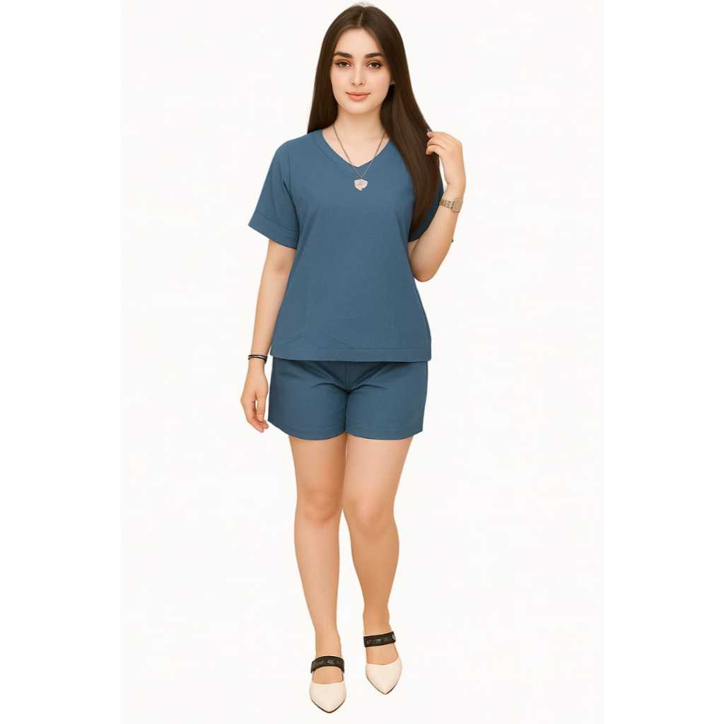 DISKON AMBTARSetelan Pendek Polos/ One set Baju Bali Wanita Polos Celana Pendek bahan katun premium