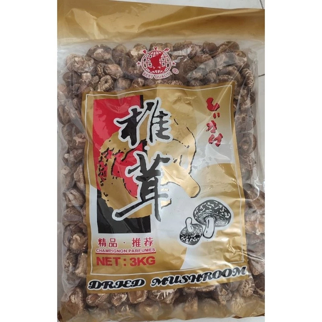 

Jamur hioko kering 3 KG /shitake /payung - Grade A tebal ukuran 3-4 cm ORI