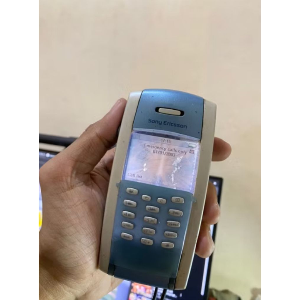 Sony Ericsson P800 i Flip Biru Original Normal Mulis Jadul Langka Unik Imut Speaker Bass Stereo Joss