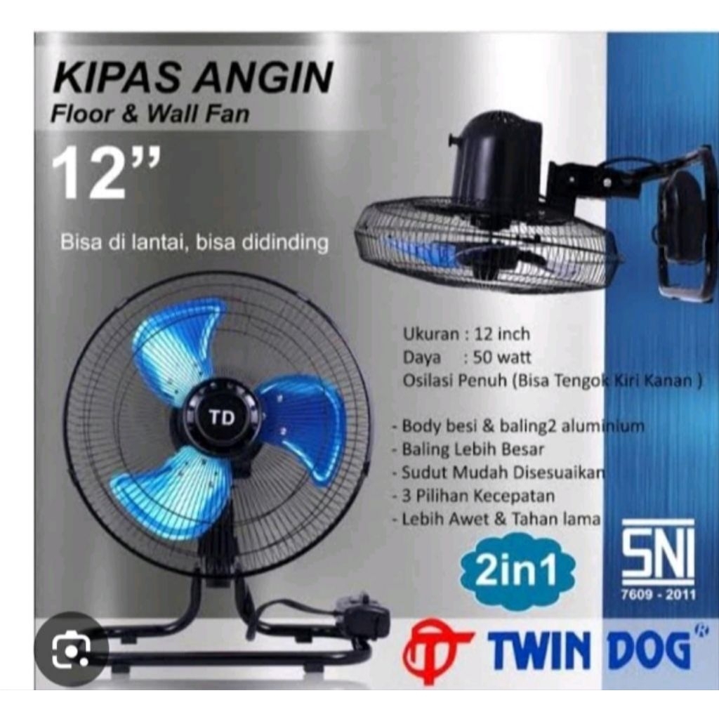 KIPAS TD TWINDOG UKURAN 12 INCH