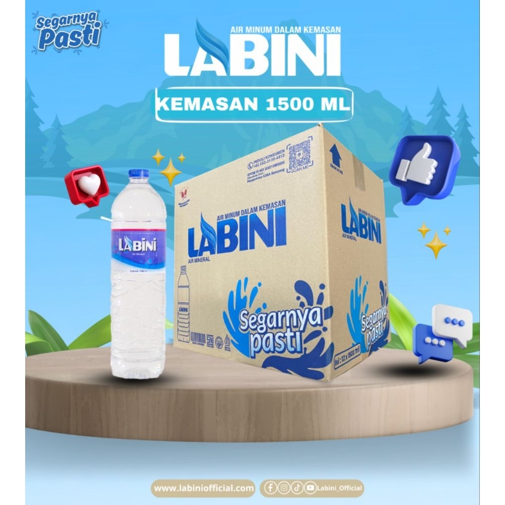 

(INSTANT)⚡Air Mineral Labini 1.500ML X 12