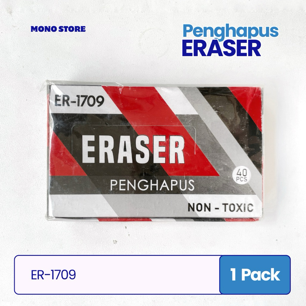 

[1 Pack (40 Pcs)] Penghapus ERASER ER-1709 / Penghapus Sehari Hari / Eraser / Penghapus Serbaguna