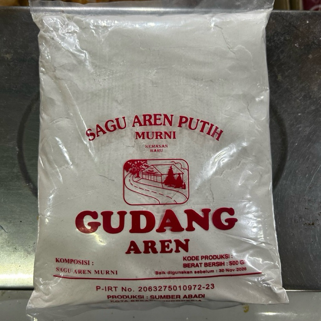 

Sagu Aren Putih Murni Cap Gudang Aren 1 dus isi 20 pc