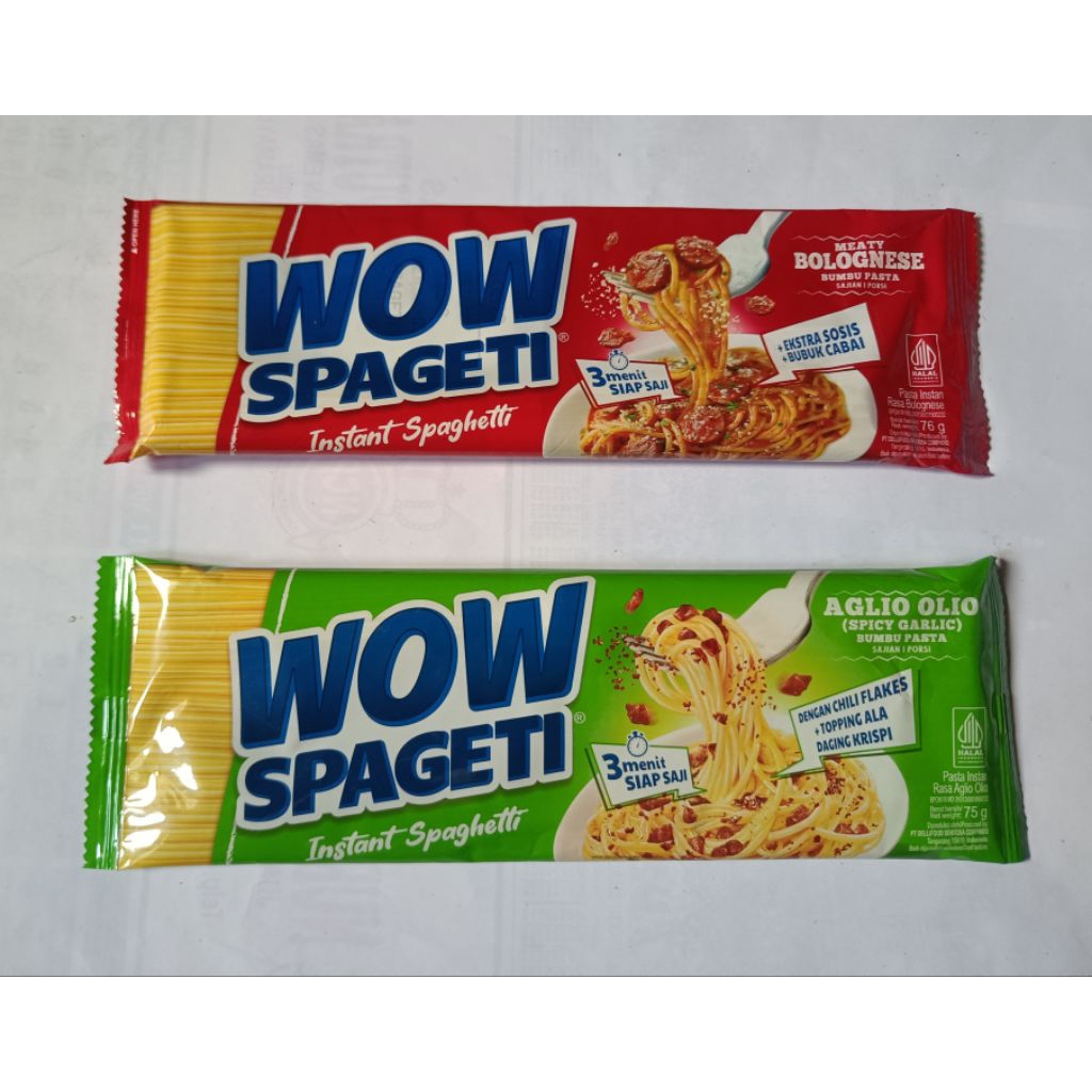 

Pasta WOW Spageti Instant Spaghetti instant Carbonara/ Bolognaise 5 pcs x 91 gram