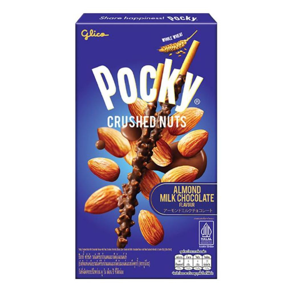 

Pocky Glico 47gr/ Pocky Crushed Fruit 38gr / Crushed Nuts 25 gr/ Pocky Matcha / Pocky Chocolate/ Pocky Almond