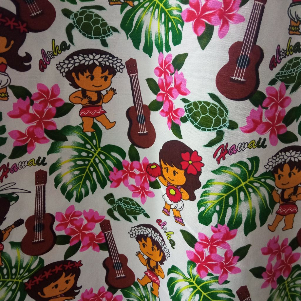 KAIN KATUN BABY CANVAS PREMIUM MOTIF ALOHA MONSTERA