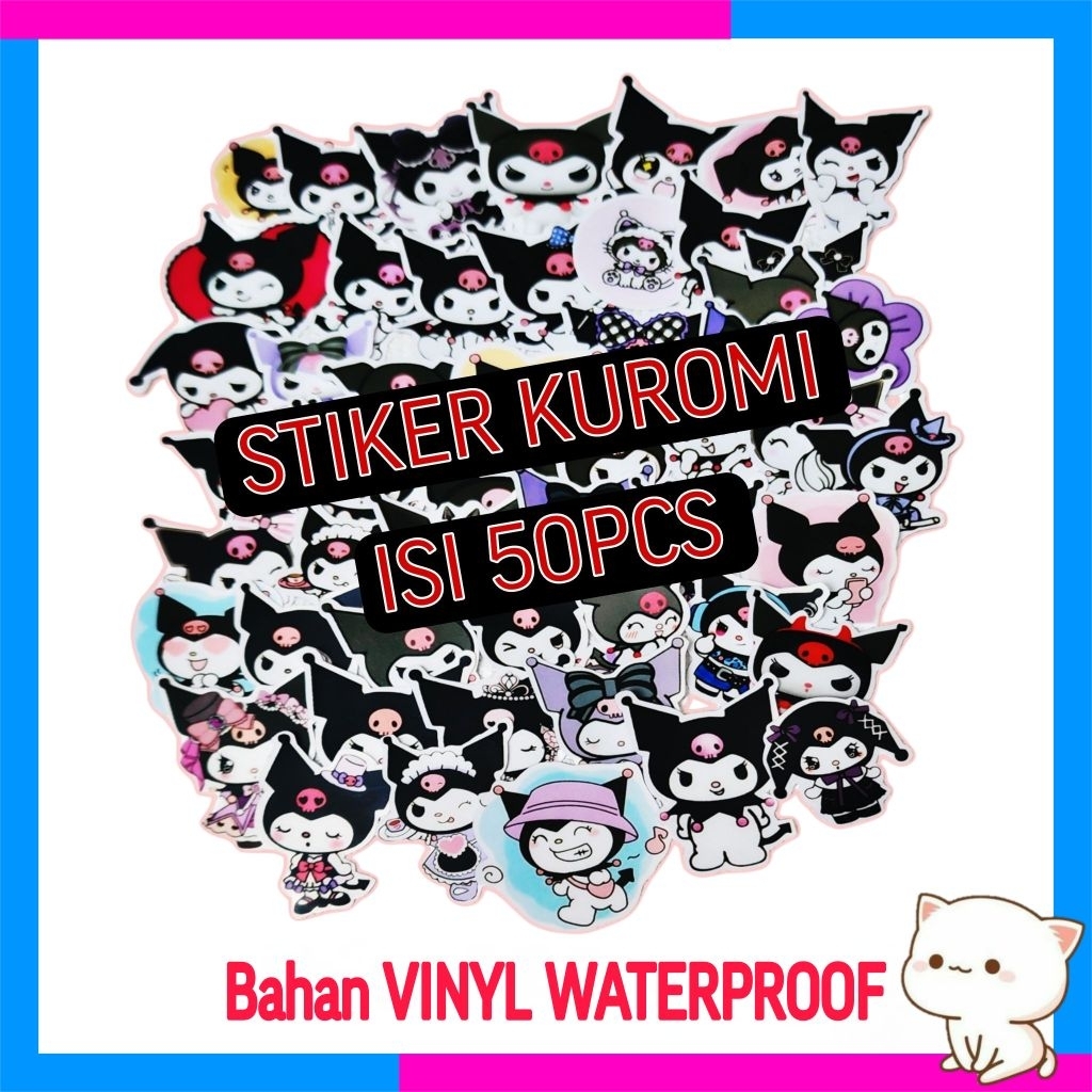 

COD Stiker Kuromi waterproof isi 50pcs