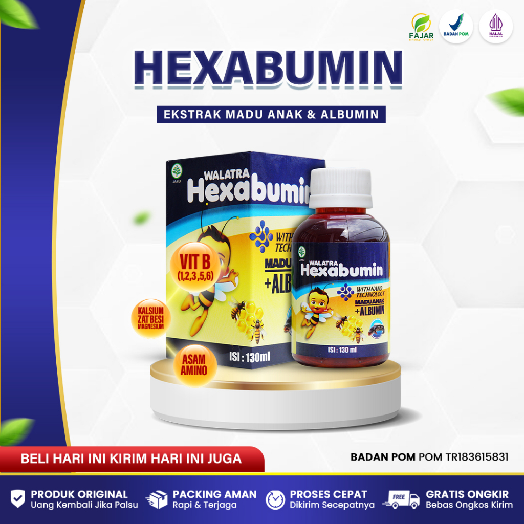 HEXABUMIN 100% ASLI ORIGINAL - Vitamin / Obat / Madu Penambah Nafsu Makan Anak