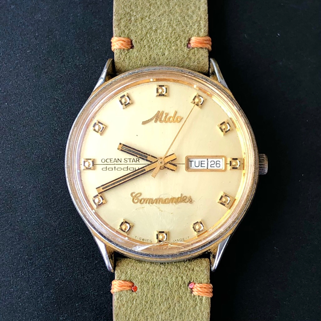 MIDO COMMANDER DATODAY CHRONOMETER / JAMTANGAN PRIA OTOMATIS / ARLOJI LAWAS