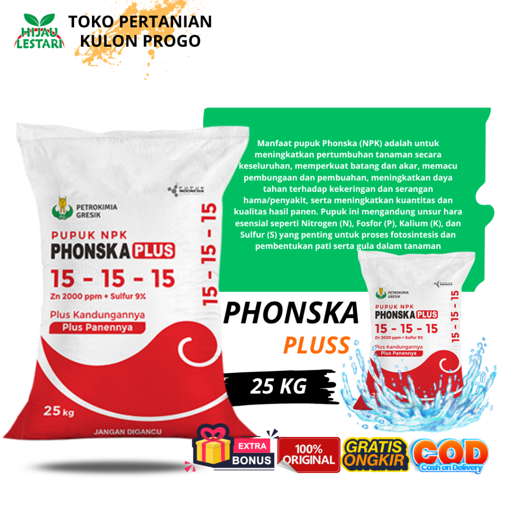 Pupuk Phonska Plus 1 Kg Repack | Pupuk Tanaman KEMASAN 25KG