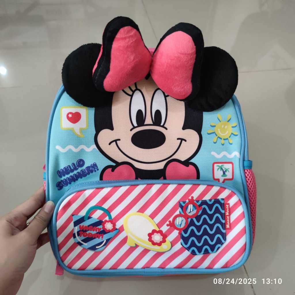 REAL PICT‼️Tas Ransel Minnie Mouse Original Disney Lisenced Backpack Anak SD