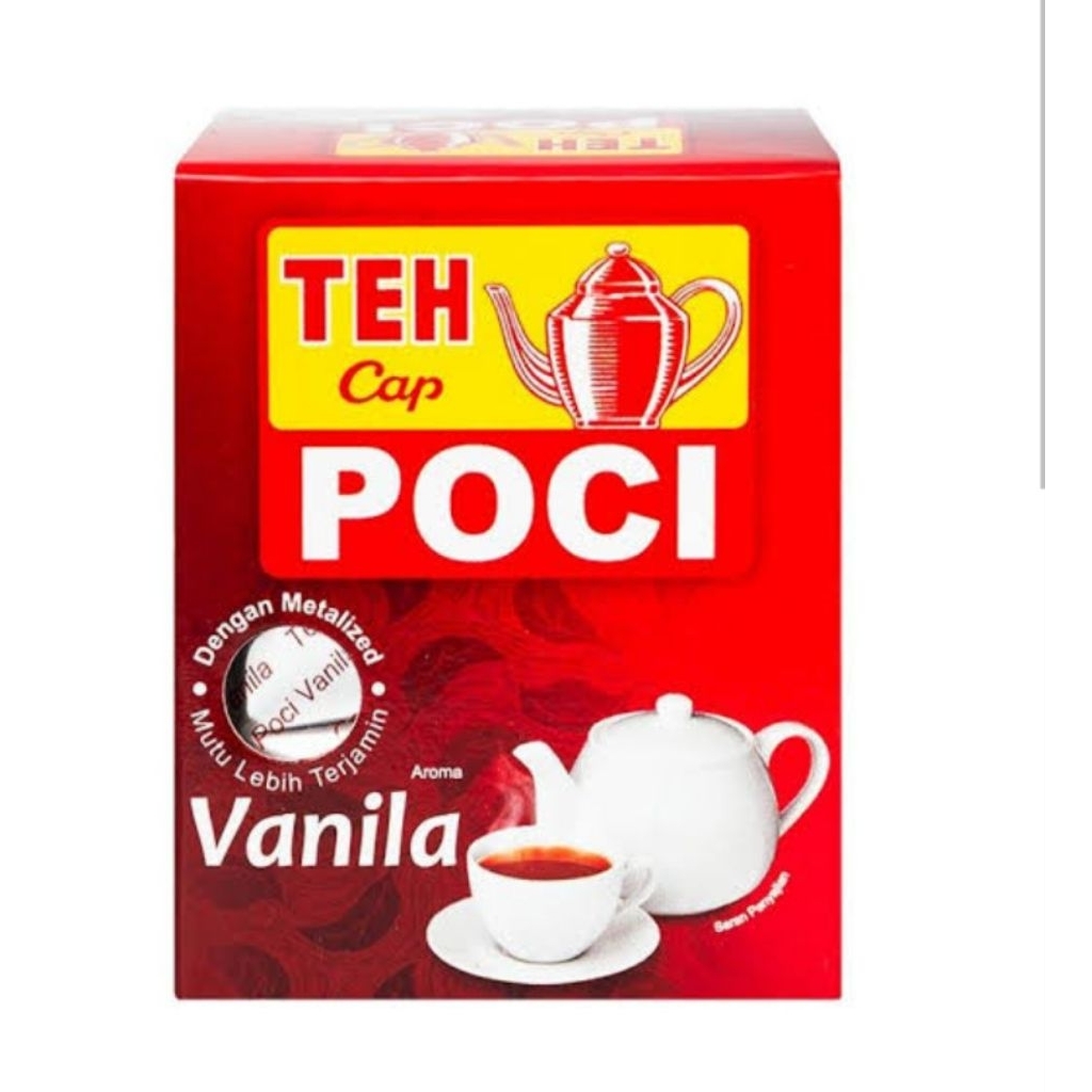 

Teh Hitam Seduh Cap Poci Vanila 50 gr