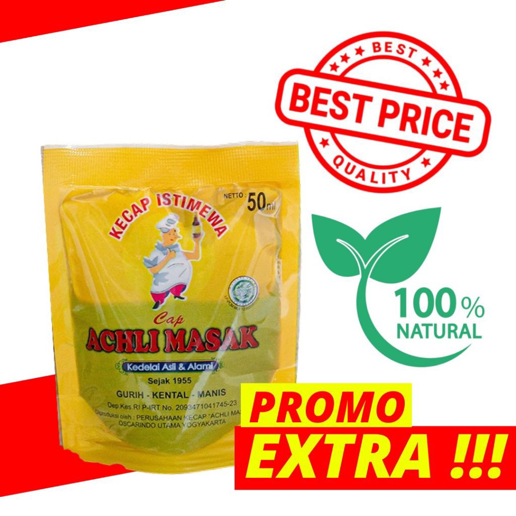 

KECAP MANIS ACHLI MASAK 50ML 100% HALAL TANPA BAHAN PENGAWET