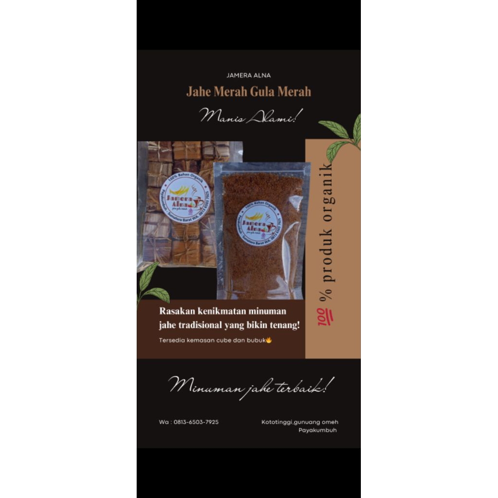 

JAMERA ALNA (JAHE MERAH GULA MERAH)