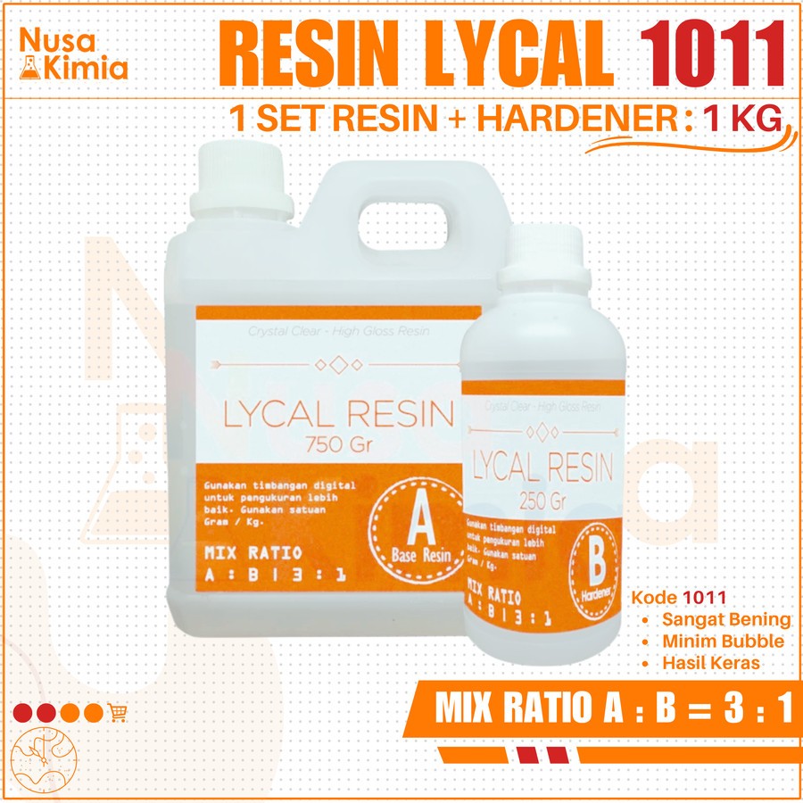 Resin Bening Lycal Keras | Lycal 1011 | 1 Kg
