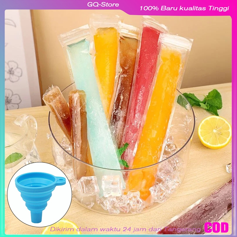 50 Pcs Plastik Es Lilin Klip Plastik Es Mambo Plastik Es Krim Pouch panjang Plastik Klip