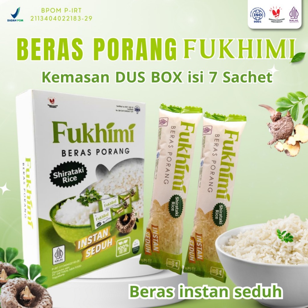 

Fukhimi Beras Porang Seduh Kemasan Dus Box Isi 7 Sachet