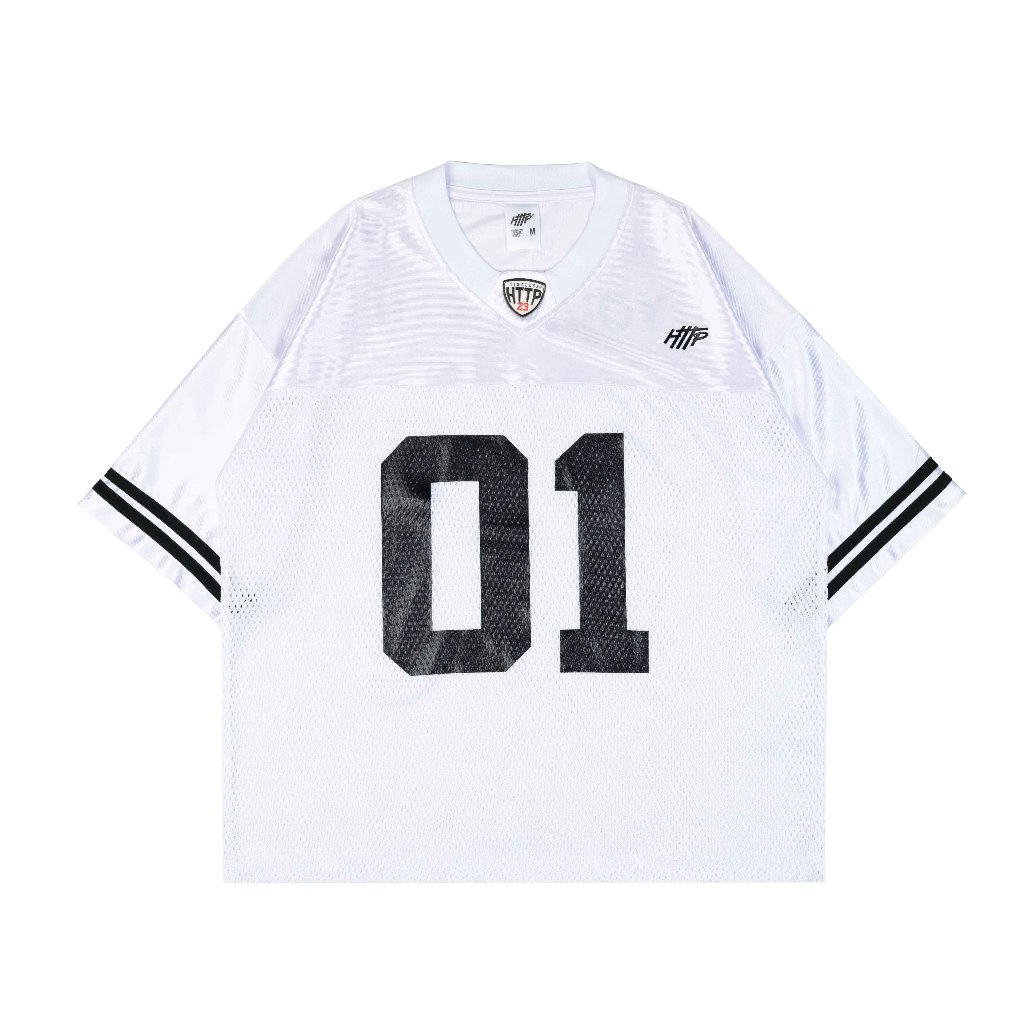 HTTP - Jersey Custom Nama Dan Nomor Putih - Paragon Boxy Football  Unisex Atasan Basketball Runner V