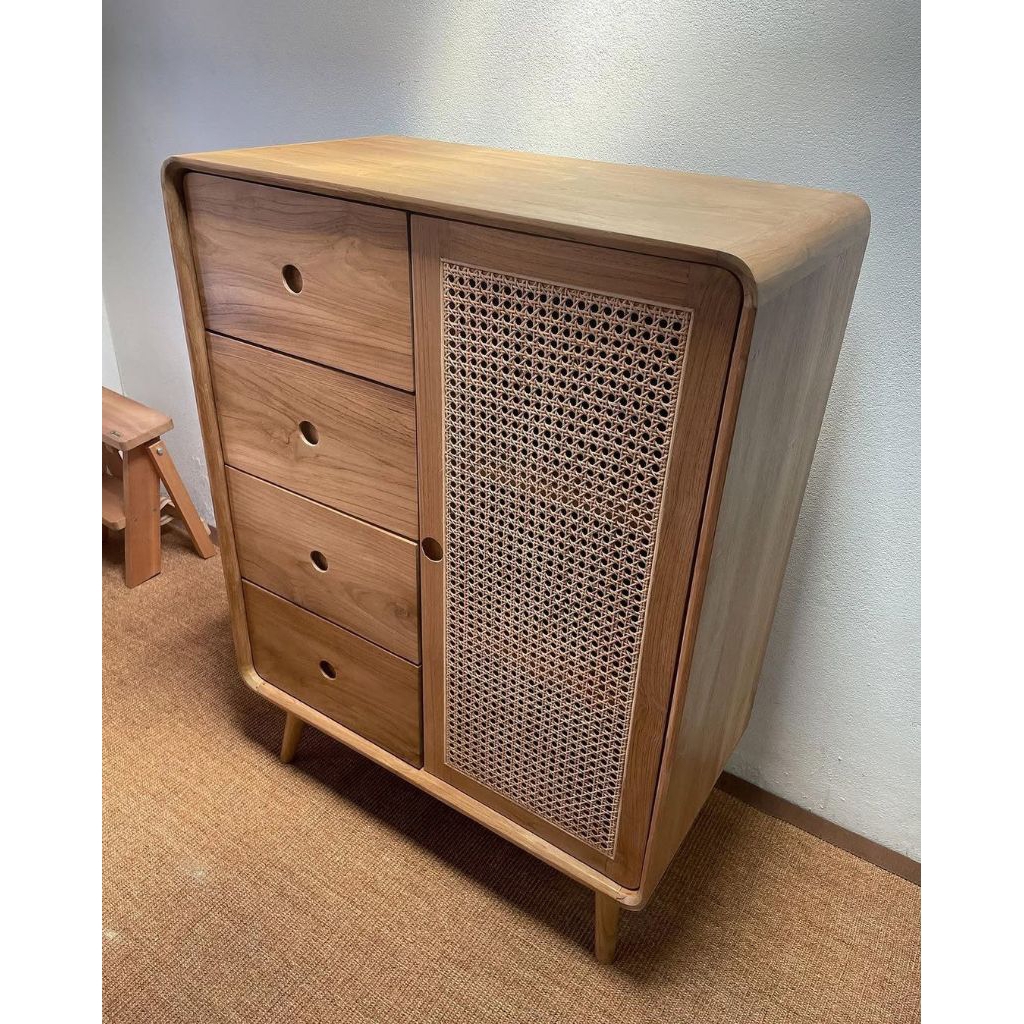 Kabinet retro lemari kayu jati solid