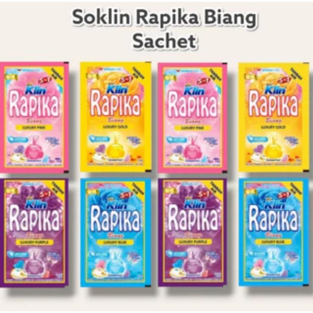 RAPIKA BIANG 8ml REFILL SACHET ECERAN SACHET PAKAIAN PELEMBUT VARIAN AROMA - COOL BLUE