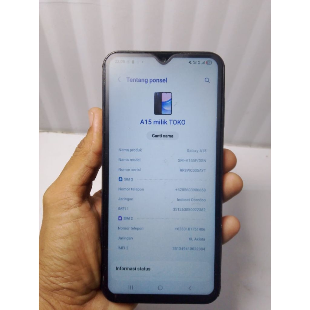 samsung a15 ram 8/128GB second